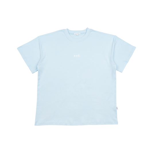 Adults Stretch cotton Tee - Light Blue | Soll