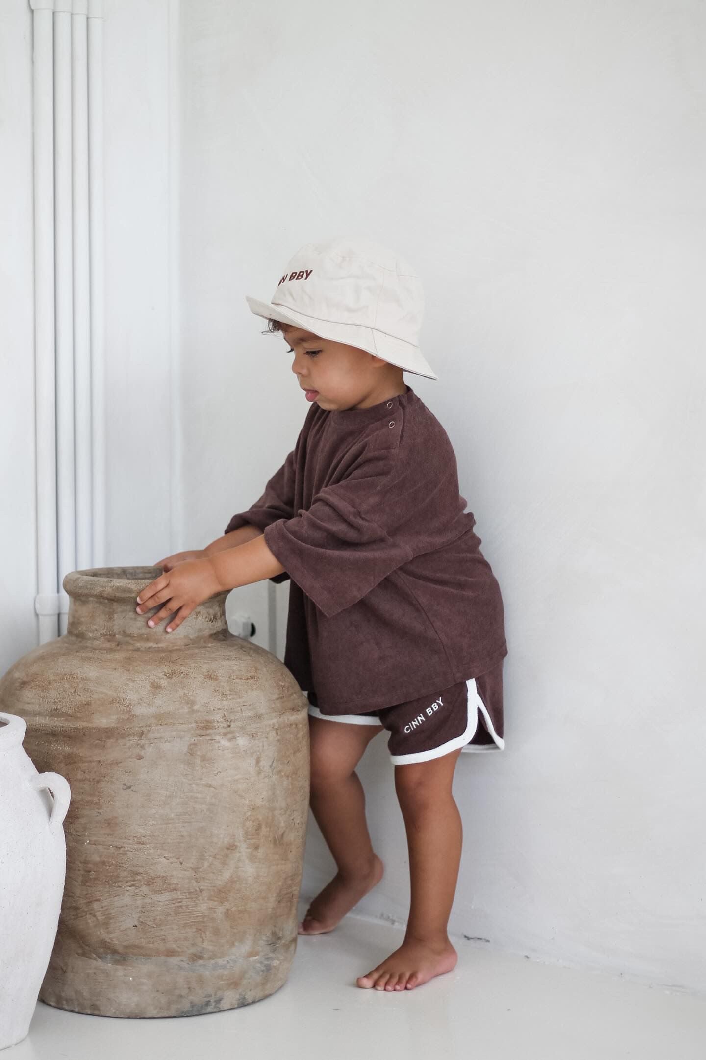 Terry Towelling Tee - Dark Chocolate - CINNAMON BABY Cinnamon Baby