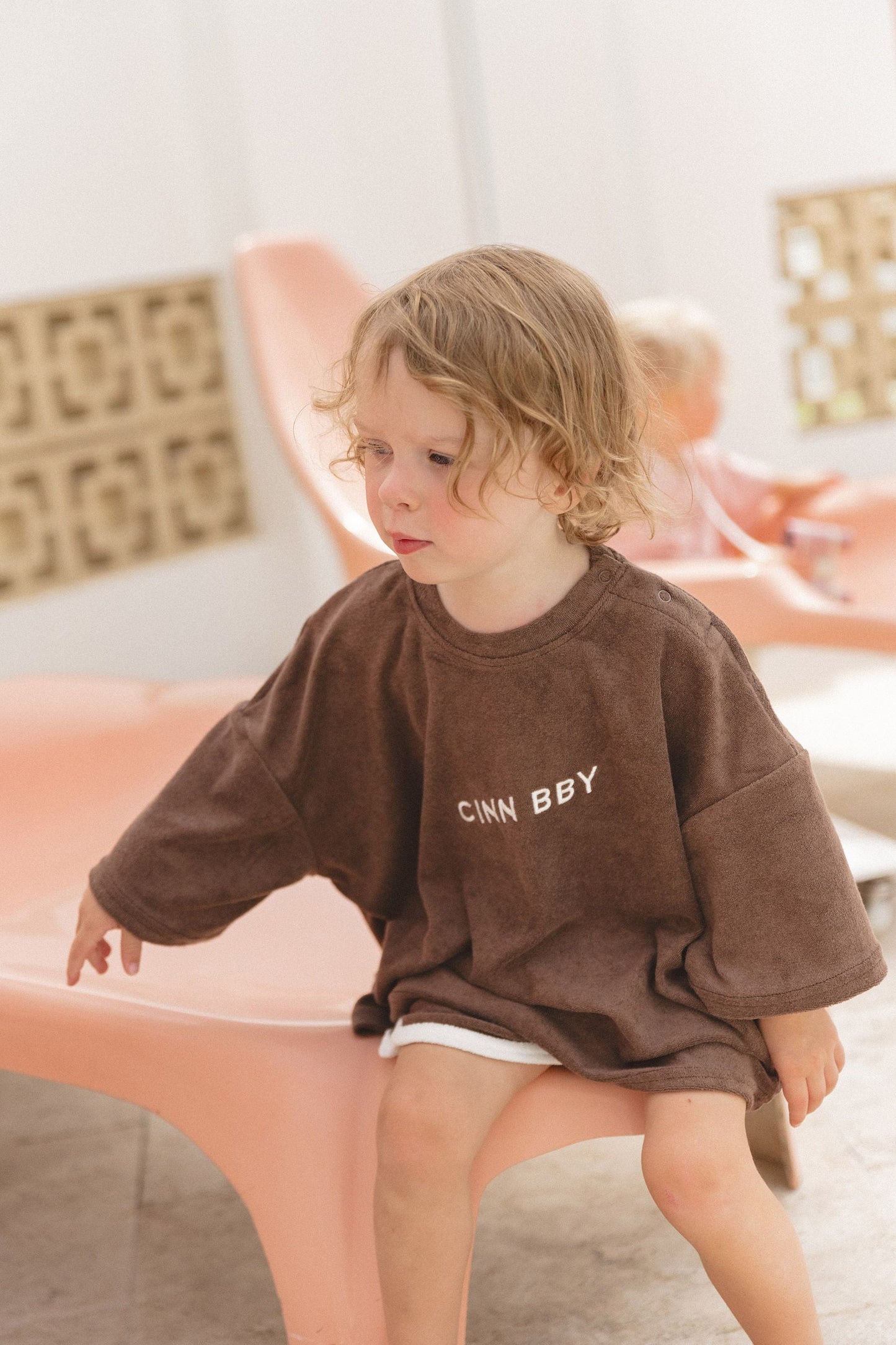 Terry Towelling Tee - Dark Chocolate - CINNAMON BABY Cinnamon Baby