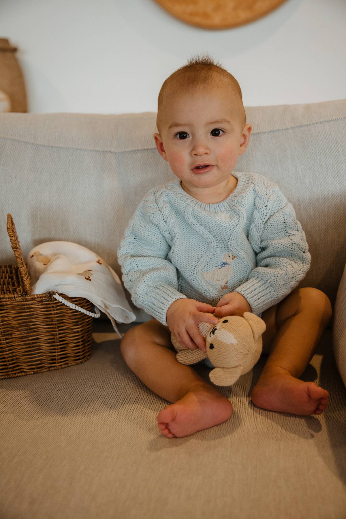 Chunky Cable Knit Romper | Ducky | WYLDE.