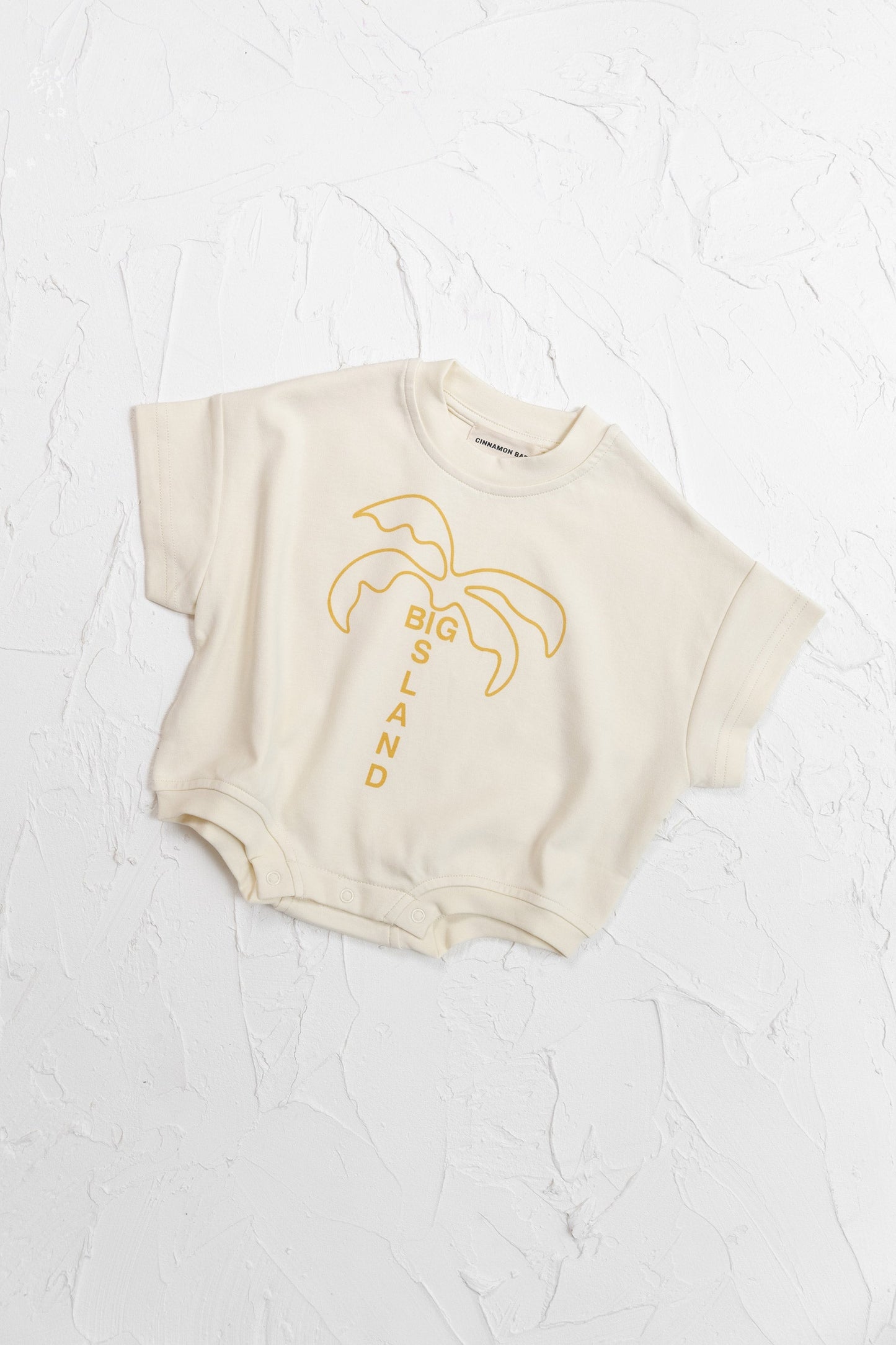 Big Island Tshirt Romper - Mustard - CINNAMON BABY Cinnamon Baby