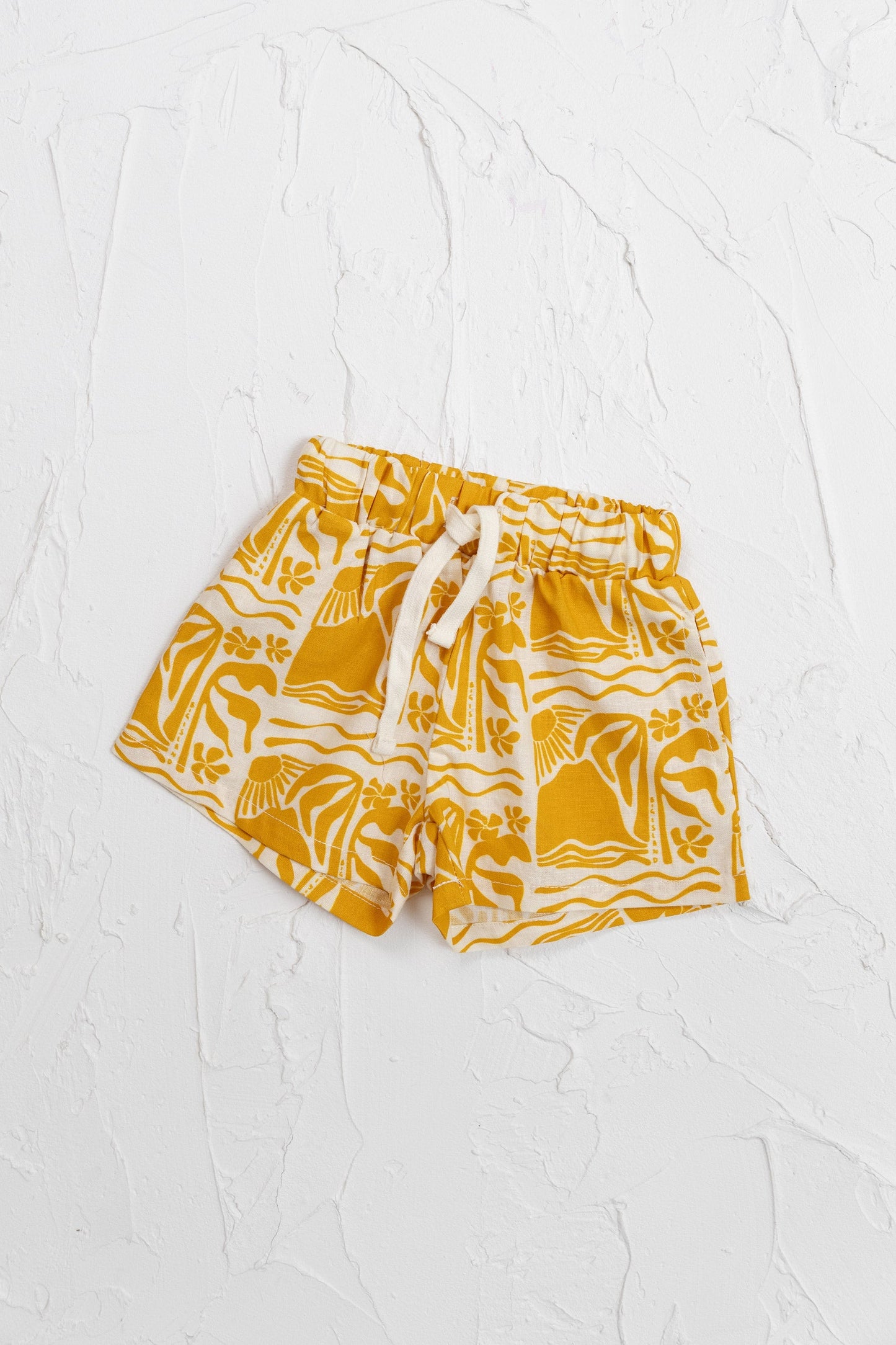 Linen Shorts - Mustard - CINNAMON BABY Cinnamon Baby