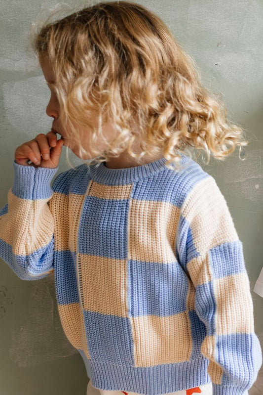 Sunday Knit Jumper Baby Blue | Sunday Siblings