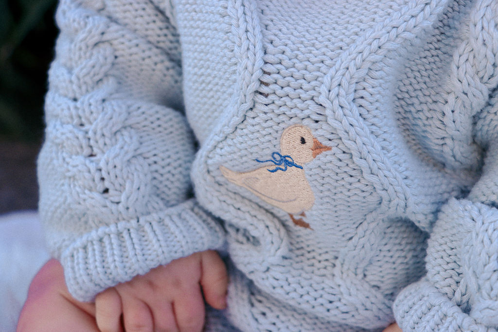 Chunky Cable Knit Romper | Ducky | WYLDE.