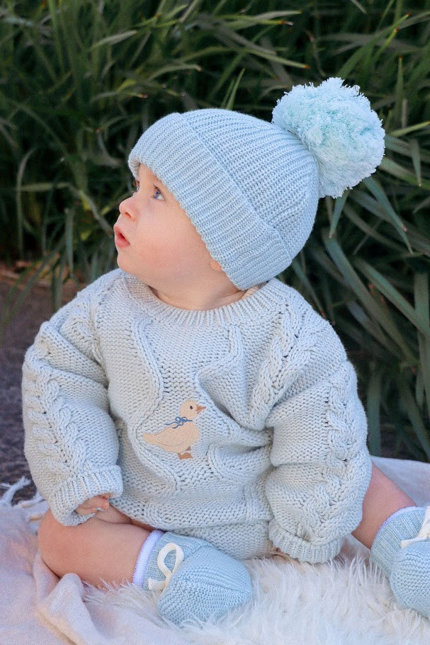 Chunky Cable Knit Romper | Ducky | WYLDE.