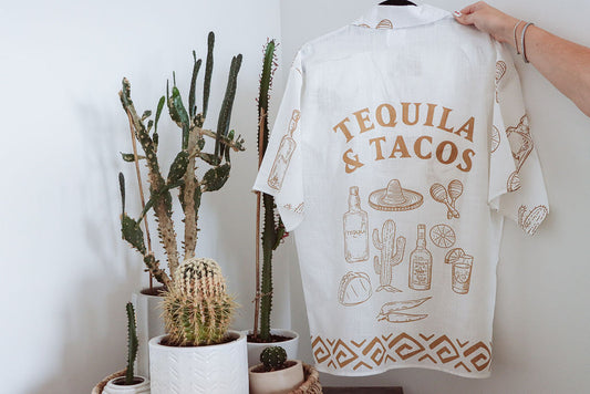 Tequila and Taco's- Women's Button up Shirt and Shorts Set  | By Frankie