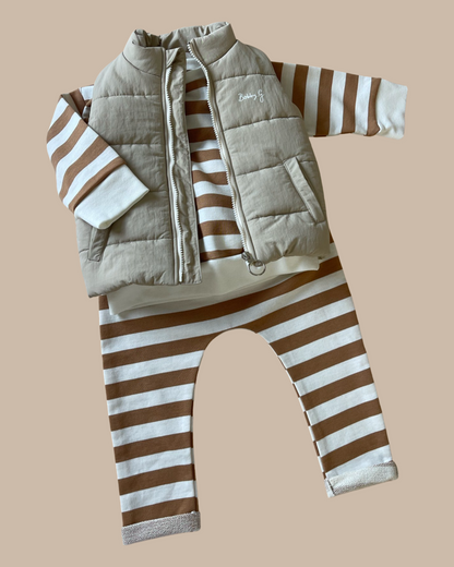 Sunny pant - Biscoff stripe | Bobby G Babywear