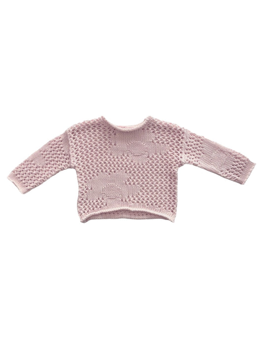 Belle and Sun -Bloom Crochet Pullover | Cherry Blossom