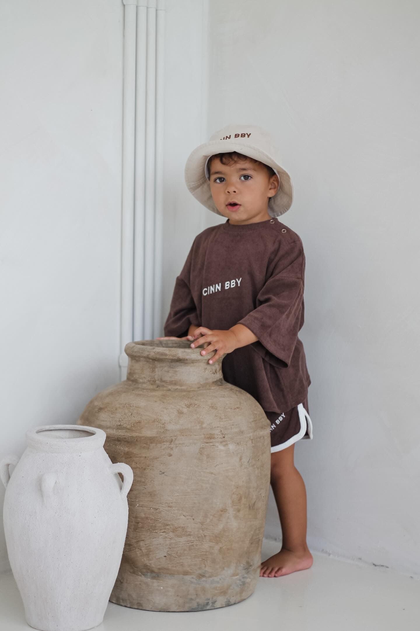 Terry Towelling Tee - Dark Chocolate - CINNAMON BABY Cinnamon Baby