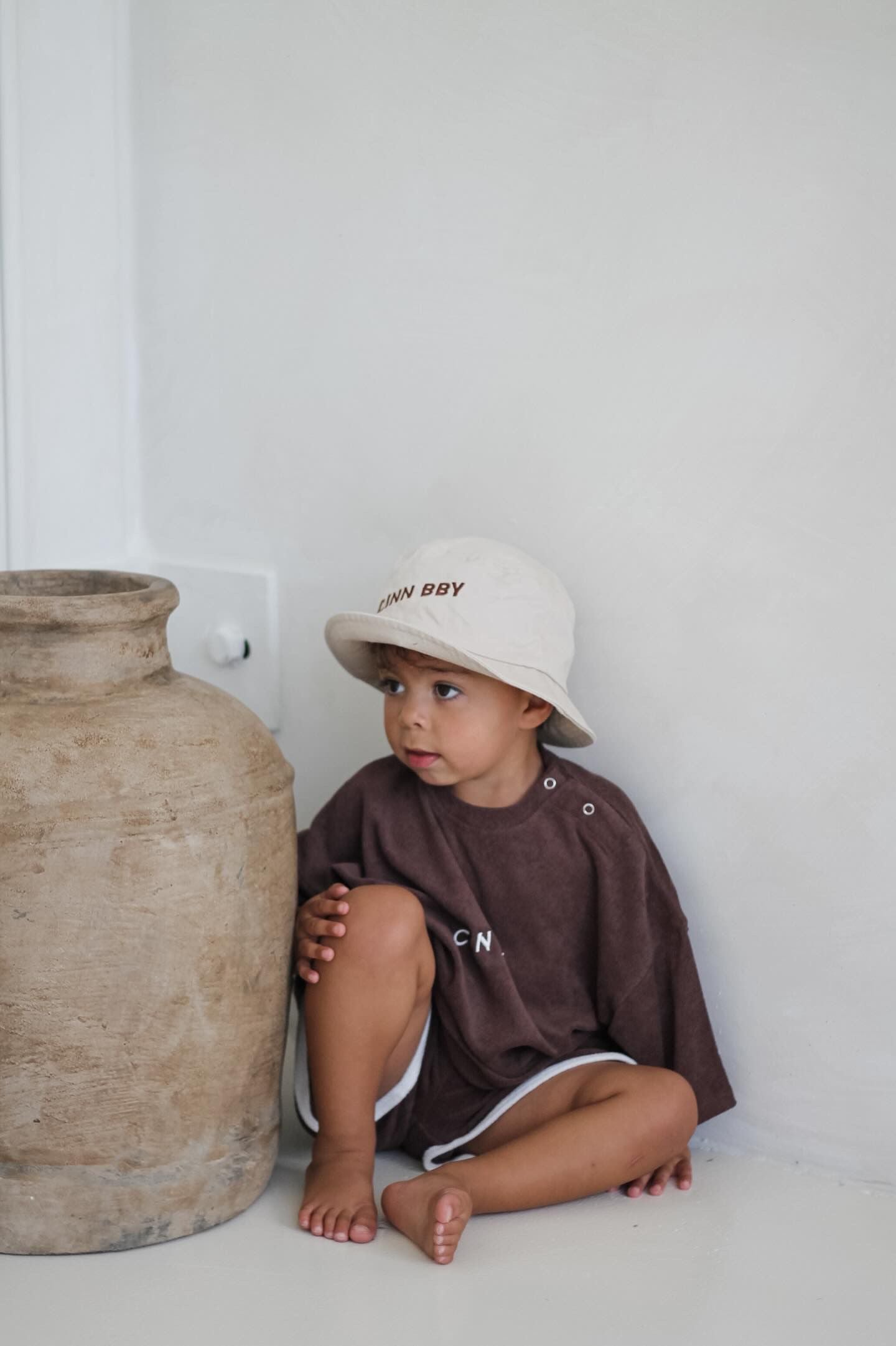 Terry Towelling Tee - Dark Chocolate - CINNAMON BABY Cinnamon Baby