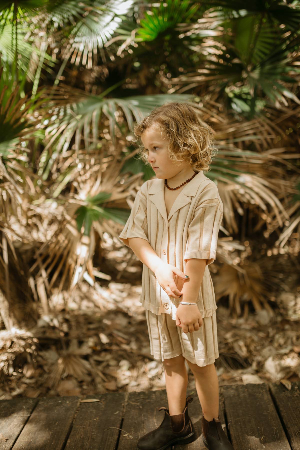 Wide Rib Shorts- Kids | Two Tone | WYLDE. Wylde. Clothing for Kids