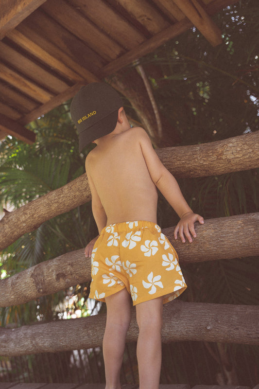 Honolulu Board Shorts - Mustard - CINNAMON BABY Cinnamon Baby