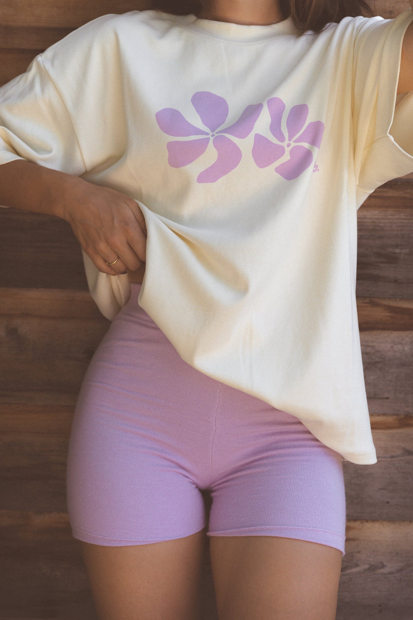 Womens Knit Bike Shorts - Lilac - CINNAMON BABY Cinnamon Baby