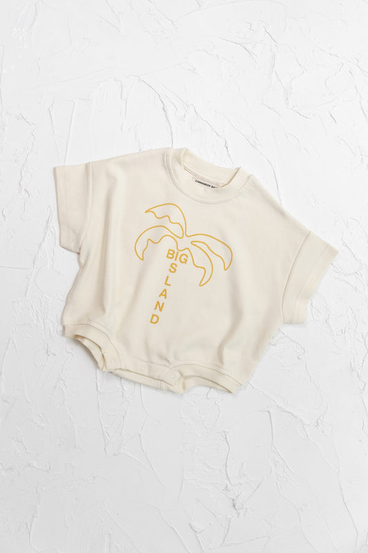 Big Island Tshirt Romper - Mustard - CINNAMON BABY Cinnamon Baby