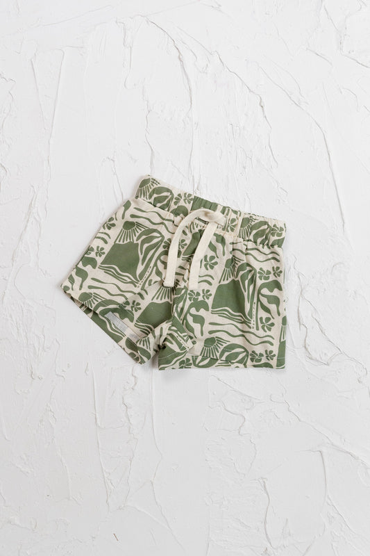 Linen Shorts - Olive - CINNAMON BABY Cinnamon Baby