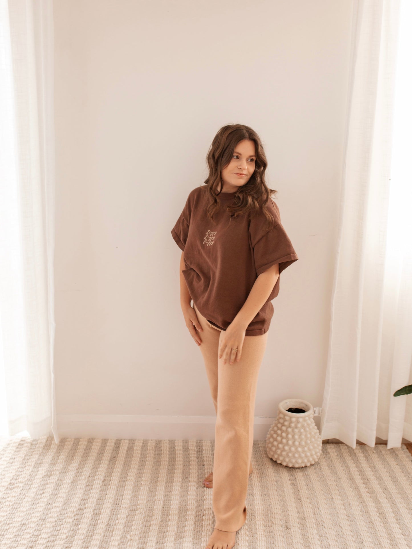 RIBBED PANTS | PECAN (WOMEN'S)
