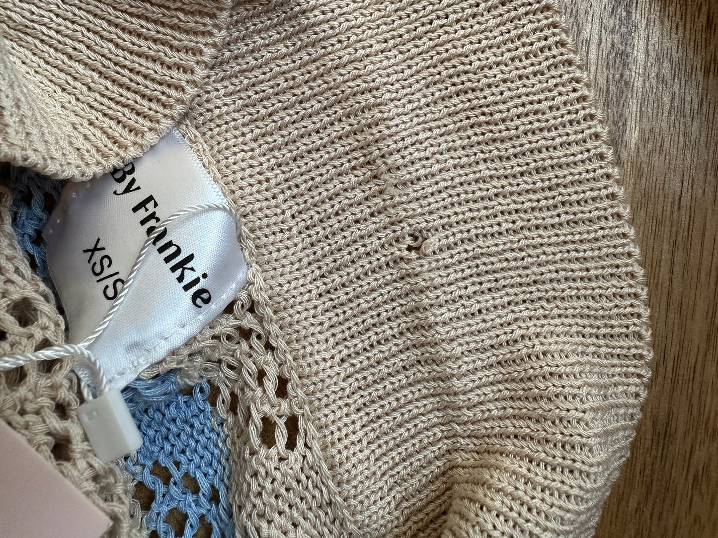 **Faulty** Coast Knit Shirt and Shorts Set- Beige/ Blue - Women’s  | By Frankie wyldeclothing