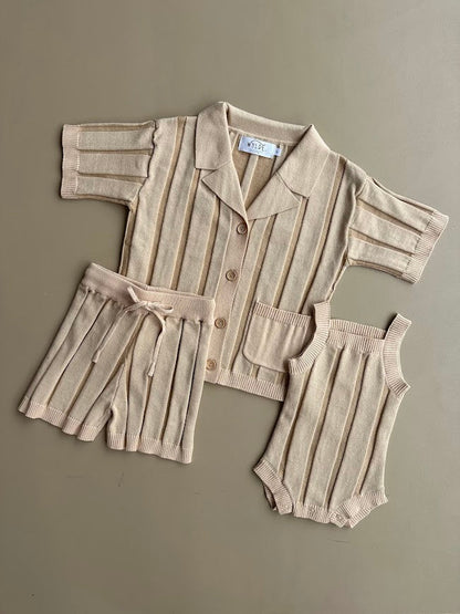 Wide Rib Shorts- Kids | Two Tone | WYLDE. Wylde. Clothing for Kids