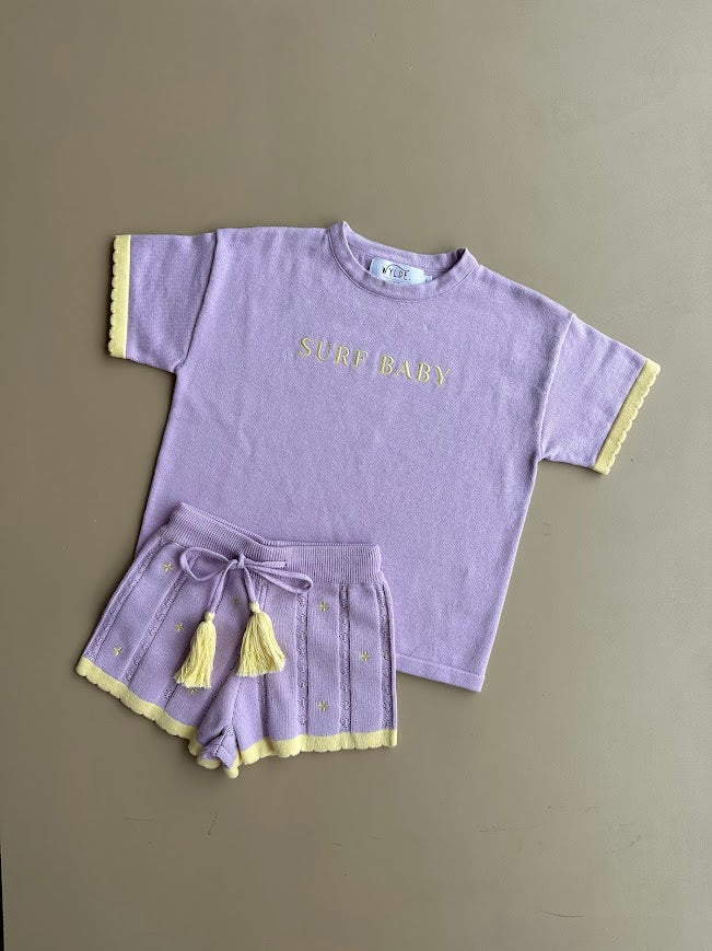 Surf Baby Tee | Lilac & Lemon | WYLDE. Wylde. Clothing for Kids