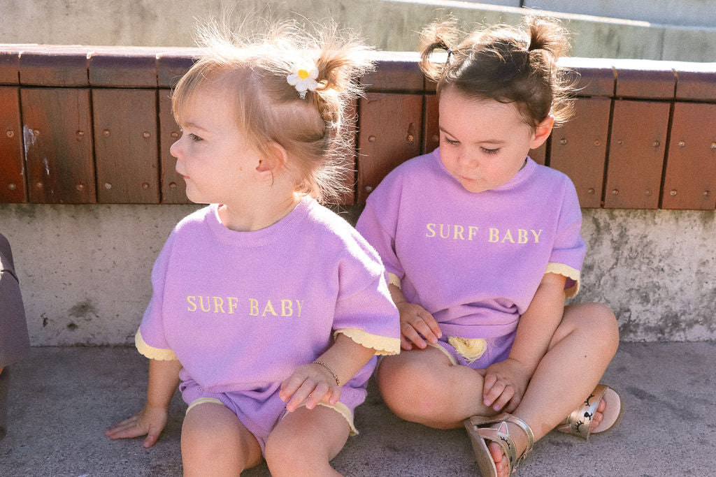 Surf Baby Tee | Lilac & Lemon | WYLDE. Wylde. Clothing for Kids