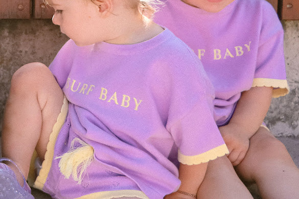 Surf Baby Tee | Lilac & Lemon | WYLDE. Wylde. Clothing for Kids