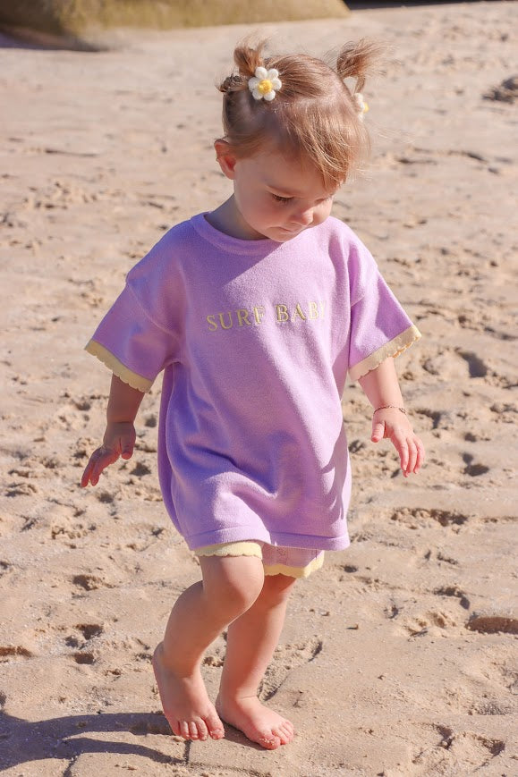 Surf Baby Tee | Lilac & Lemon | WYLDE. Wylde. Clothing for Kids