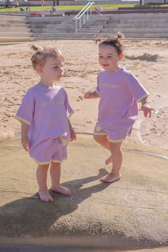 Surf Baby Tee | Lilac & Lemon | WYLDE. Wylde. Clothing for Kids