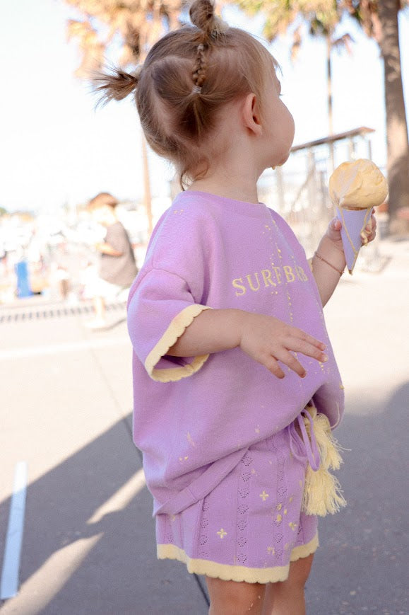 Surf Baby Tee | Lilac & Lemon | WYLDE. Wylde. Clothing for Kids