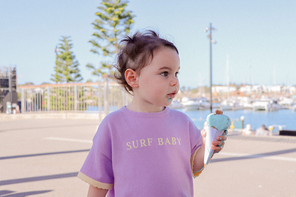 Surf Baby Tee | Lilac & Lemon | WYLDE. Wylde. Clothing for Kids