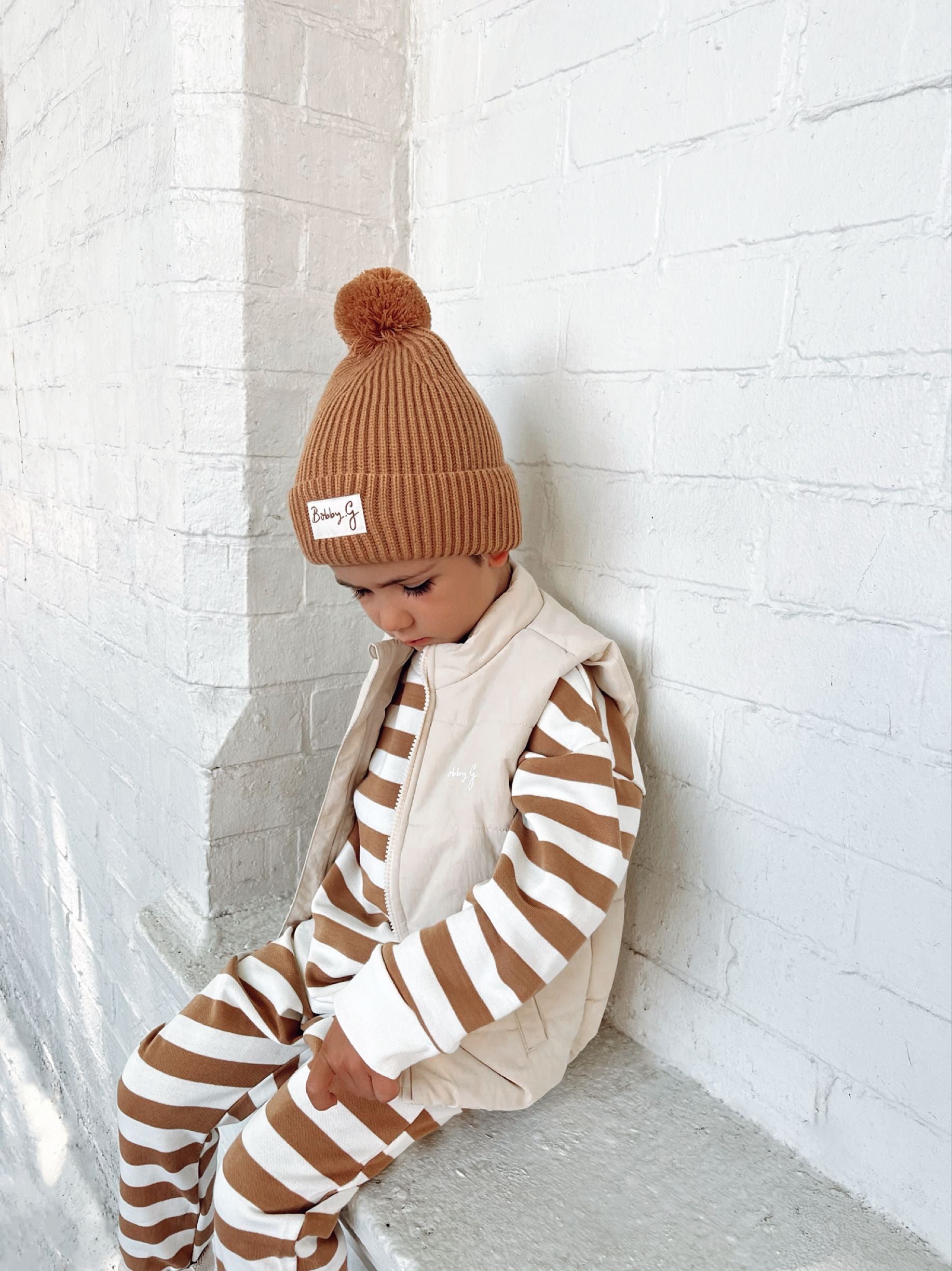 Pom Pom Beanie - Rusty | Bobby G Bobby G