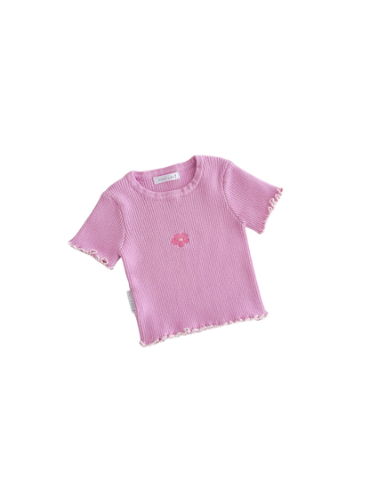 RIBBED TEE | LILA