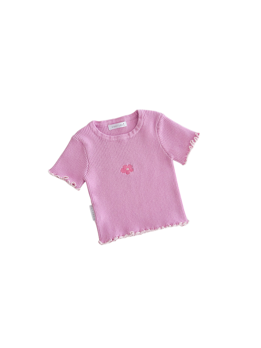 RIBBED TEE | LILA